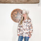 Wild Horses Print Western Button Down Shirt Blouse - Bourbon Cowgirl