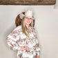 Wild Horses Print Western Button Down Shirt Blouse - Bourbon Cowgirl