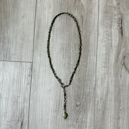 Green Turquoise Drop Necklace by Amy Kaplan