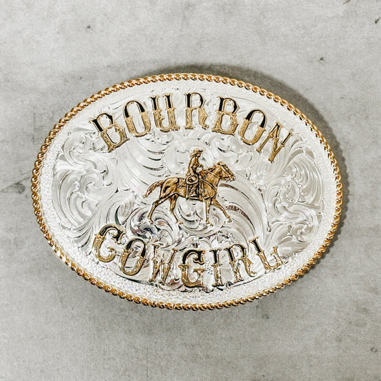 Bourbon Cowgirl Silver Buckle by Montana Silversmiths