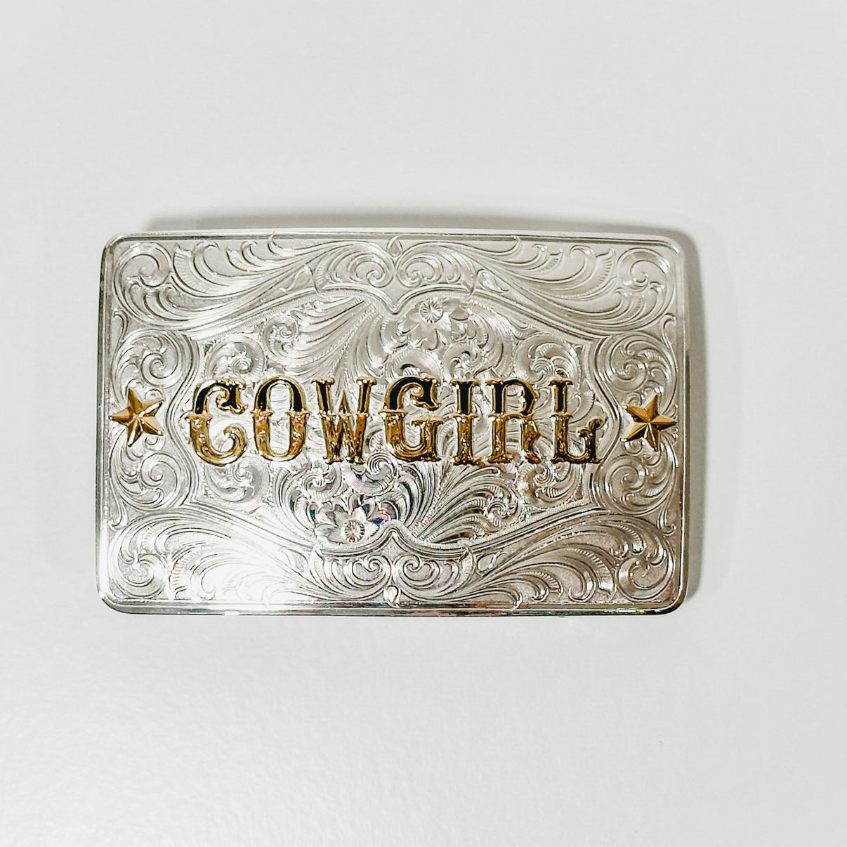 Cowgirl Silver Buckle by Montana Silversmiths for Bourbon Cowgirl