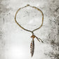 Horn and Indian Bead with Horsehair Tassel Necklace - Amy Kaplan for Bourbon Cowgirl