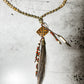 Horn and Indian Bead with Horsehair Tassel Necklace - Amy Kaplan for Bourbon Cowgirl