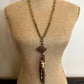 Horn and Indian Bead with Horsehair Tassel Necklace - Amy Kaplan for Bourbon Cowgirl