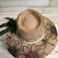 Pretty Poison Tan Custom Cowgirl Hat  by Calamity Anne