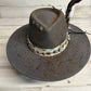 Beautifully Broken Gray Custom Cowgirl Hat by Calamity Anne
