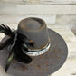 Beautifully Broken Gray Custom Cowgirl Hat by Calamity Anne