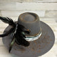 Beautifully Broken Gray Custom Cowgirl Hat by Calamity Anne