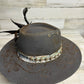 Beautifully Broken Gray Custom Cowgirl Hat by Calamity Anne
