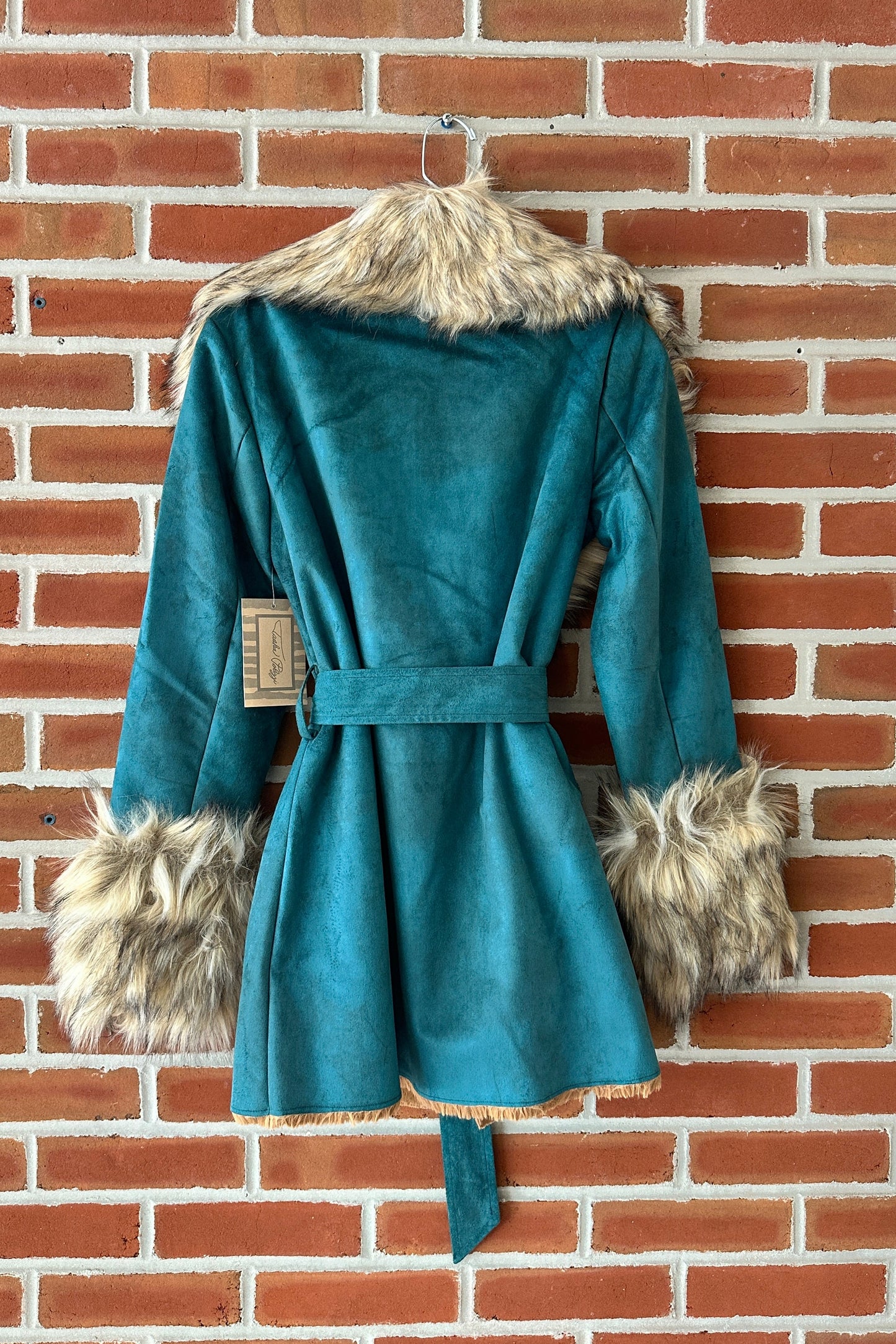 Arna Jacket Coat in Teal by Tasha Polizzi