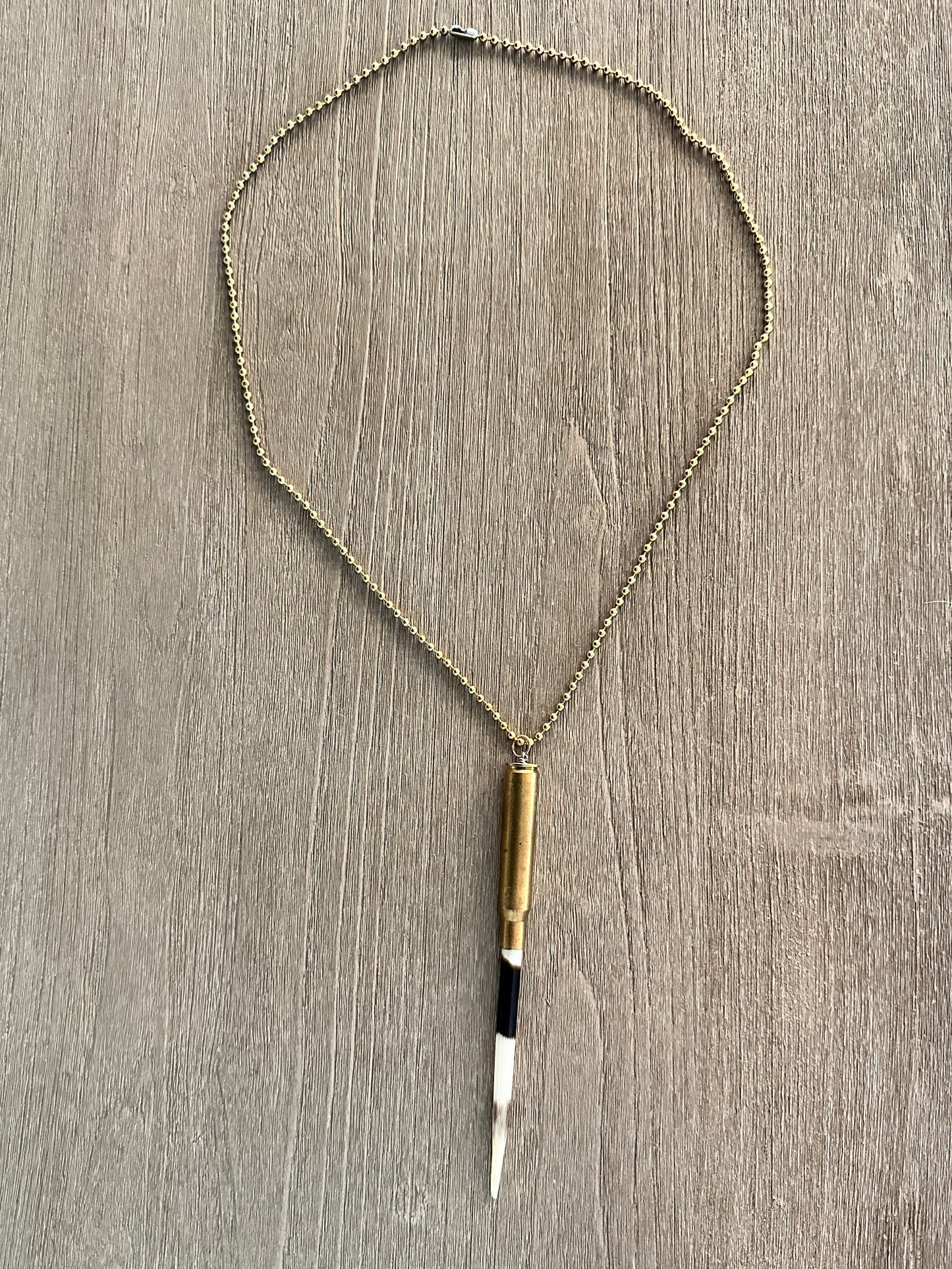 Yellowstone Beth Dutton Quill in Brass Necklace