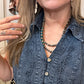 Two Strand Faux Navajo Pearl Pewter Necklace- Amy Kaplan for Bourbon Cowgirl