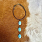 Blue Stones on Braided Leather Necklace- Amy Kaplan for Bourbon Cowgirl