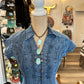 Blue Stones on Braided Leather Necklace- Amy Kaplan for Bourbon Cowgirl