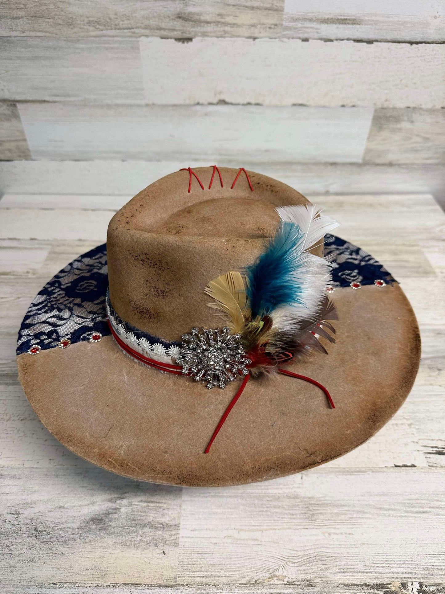 Wild Child Cowgirl Hat Custom Burned - Tan| Bourbon Cowgirl