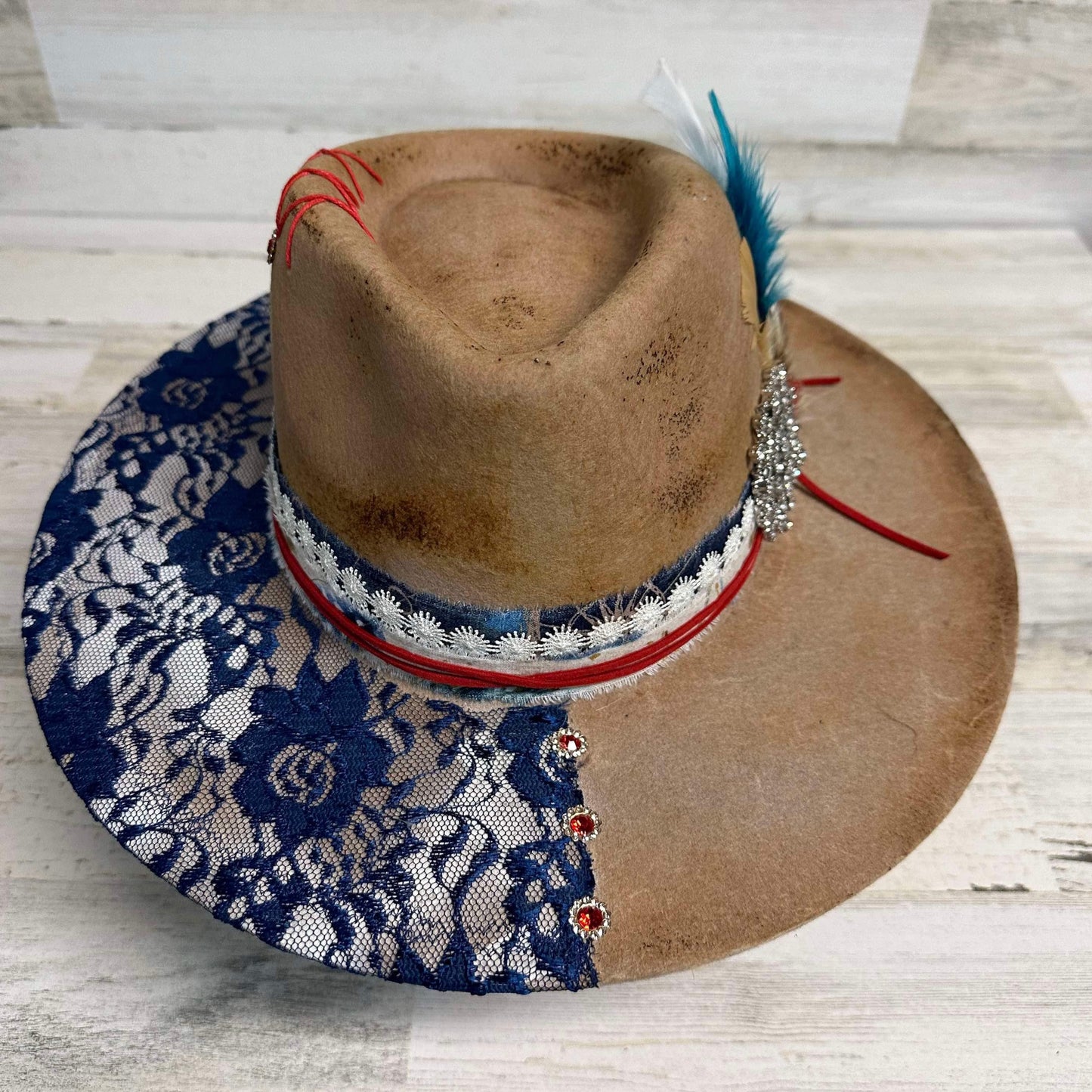 Wild Child Cowgirl Hat Custom Burned - Tan| Bourbon Cowgirl