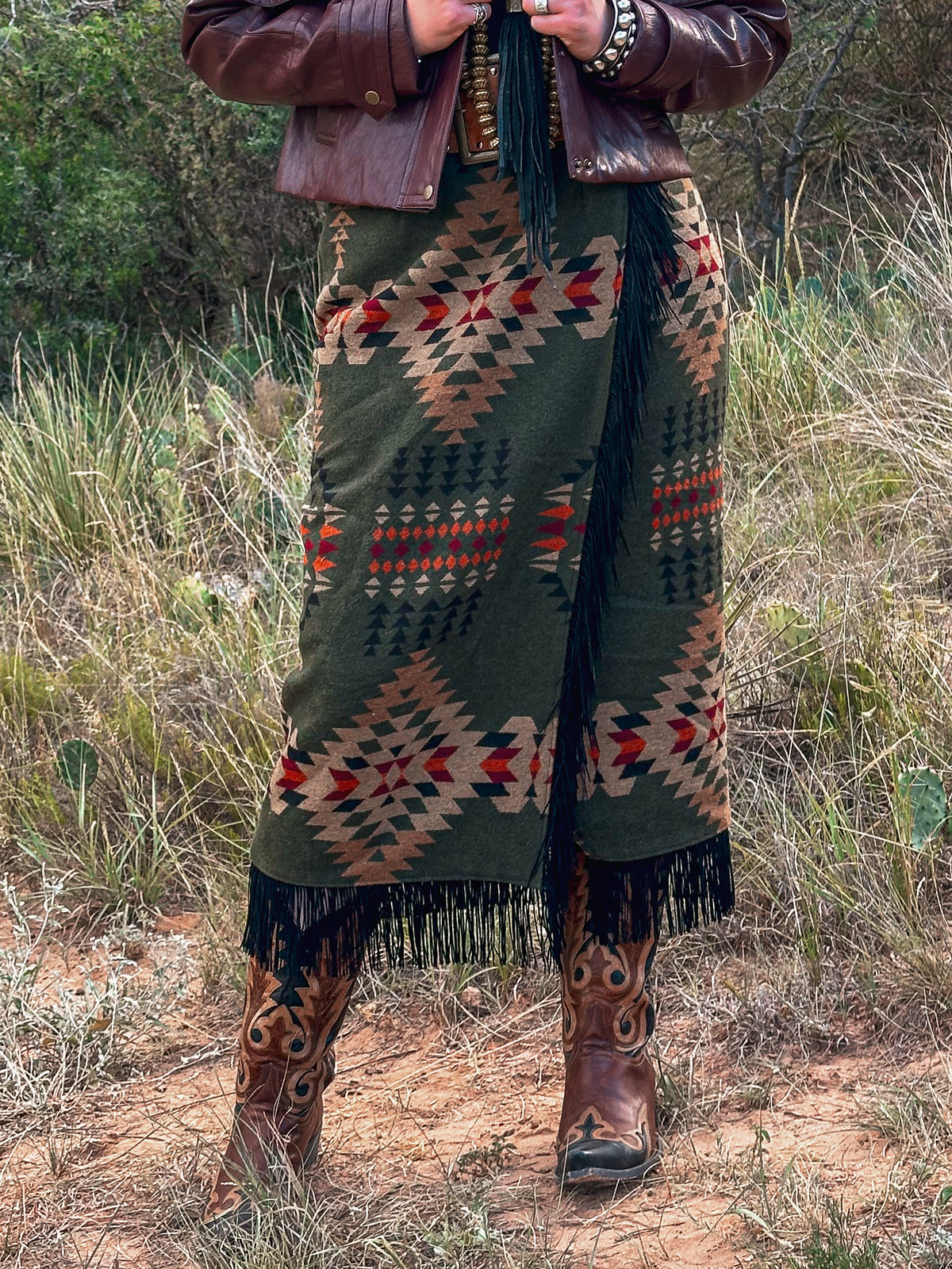 Berkley Wool Wrap Style Skirt  by Silverado