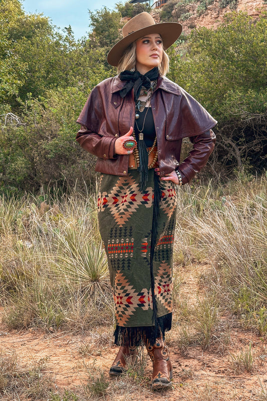Berkley Wool Wrap Style Skirt  by Silverado