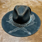 The Gambler Cowgirl Hat Custom Burned - Black | Bourbon Cowgirl