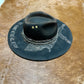 The Gambler Cowgirl Hat Custom Burned - Black | Bourbon Cowgirl