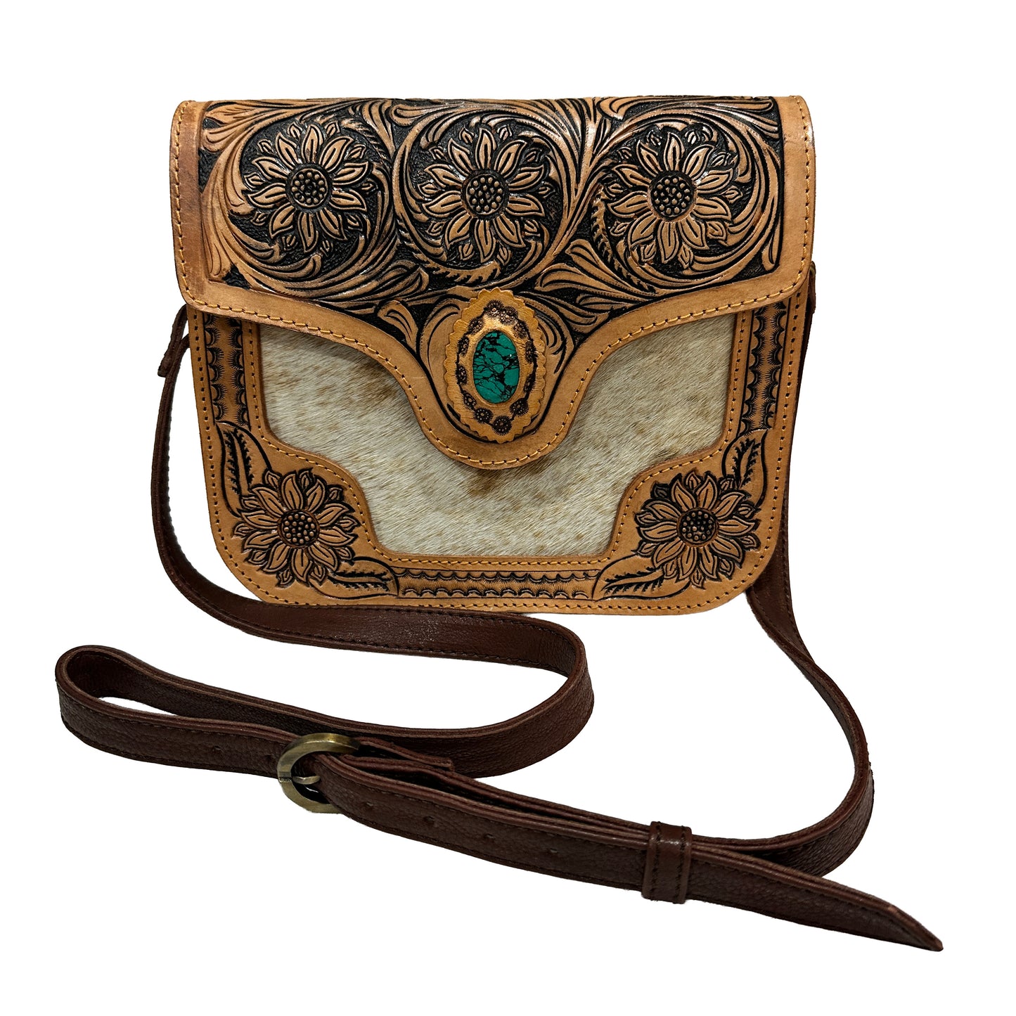 American Darling Cross Body Hair On-Genuine Leather Western Women Bag Handbag Purse