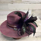 Smoke Rings Fedora Hat Custom Burned - Magenta| Bourbon Cowgirl