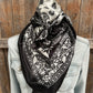 Two Tone Black White Paisley Wild Rag | Rodeo Wildrags at Bourbon Cowgirl