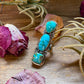 3-Stone Sonoran Turquoise Sterling Silver Ring – Adjustable