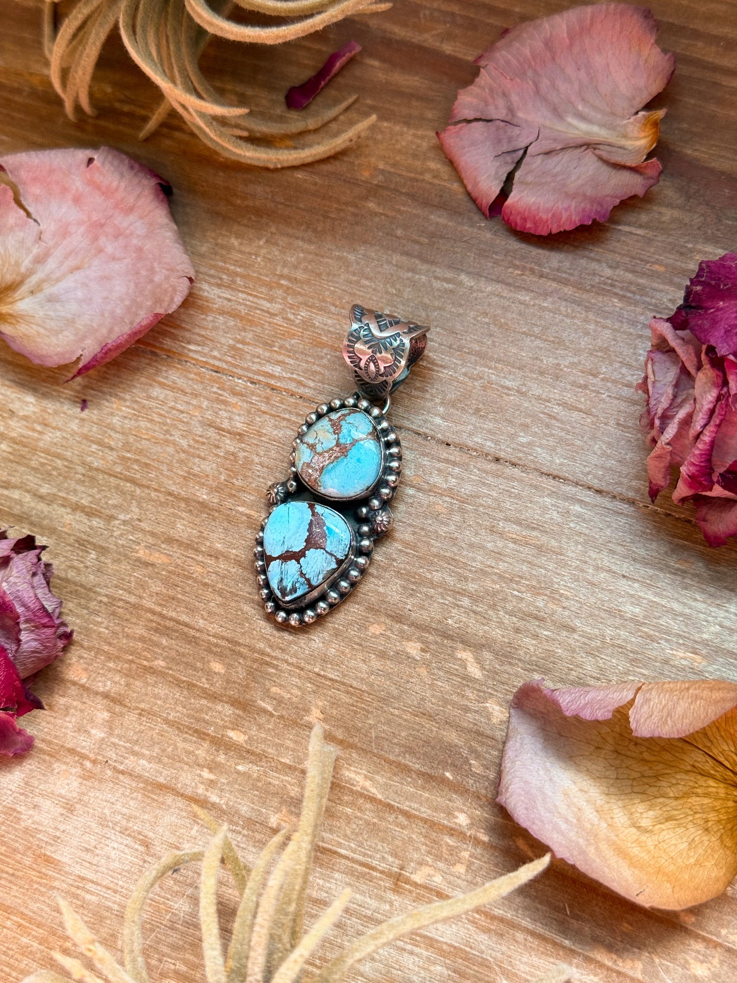 Golden Hills Turquoise Sterling Silver Pendant