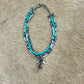 Four Strand Beaded Necklace with Turquoise, Horsehair & Bone by Amy Kaplan