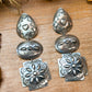 Sterling Silver Concho Dangle Earrings – Native Made by Rita Lee (Navajo Artist)