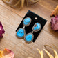 Sterling Silver Golden Hill Turquoise Dangle Earrings