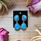Sterling Silver Golden Hill Turquoise Dangle Earrings