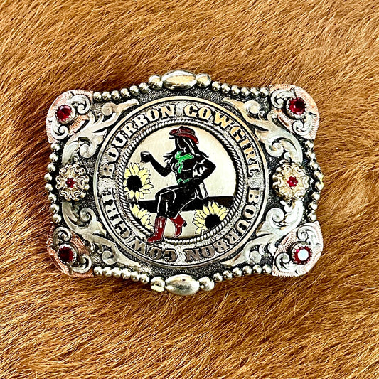 Bourbon Cowgirl Silver Buckle by Molly's Silver