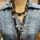 Jet and Bone Lariat Necklace - Amy Kaplan for Bourbon Cowgirl