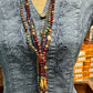 Lapis, Bone & Burgundy Bead Clutch Necklace - Amy Kaplan for Bourbon Cowgirl