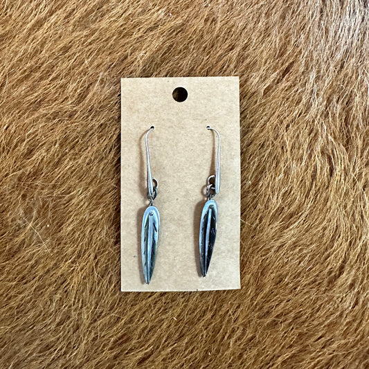 Abstract Shell Feather Dangle Earrings by Amy Kaplan