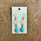 Turquoise and Horn Rings Dangle Earrings by Amy Kaplan