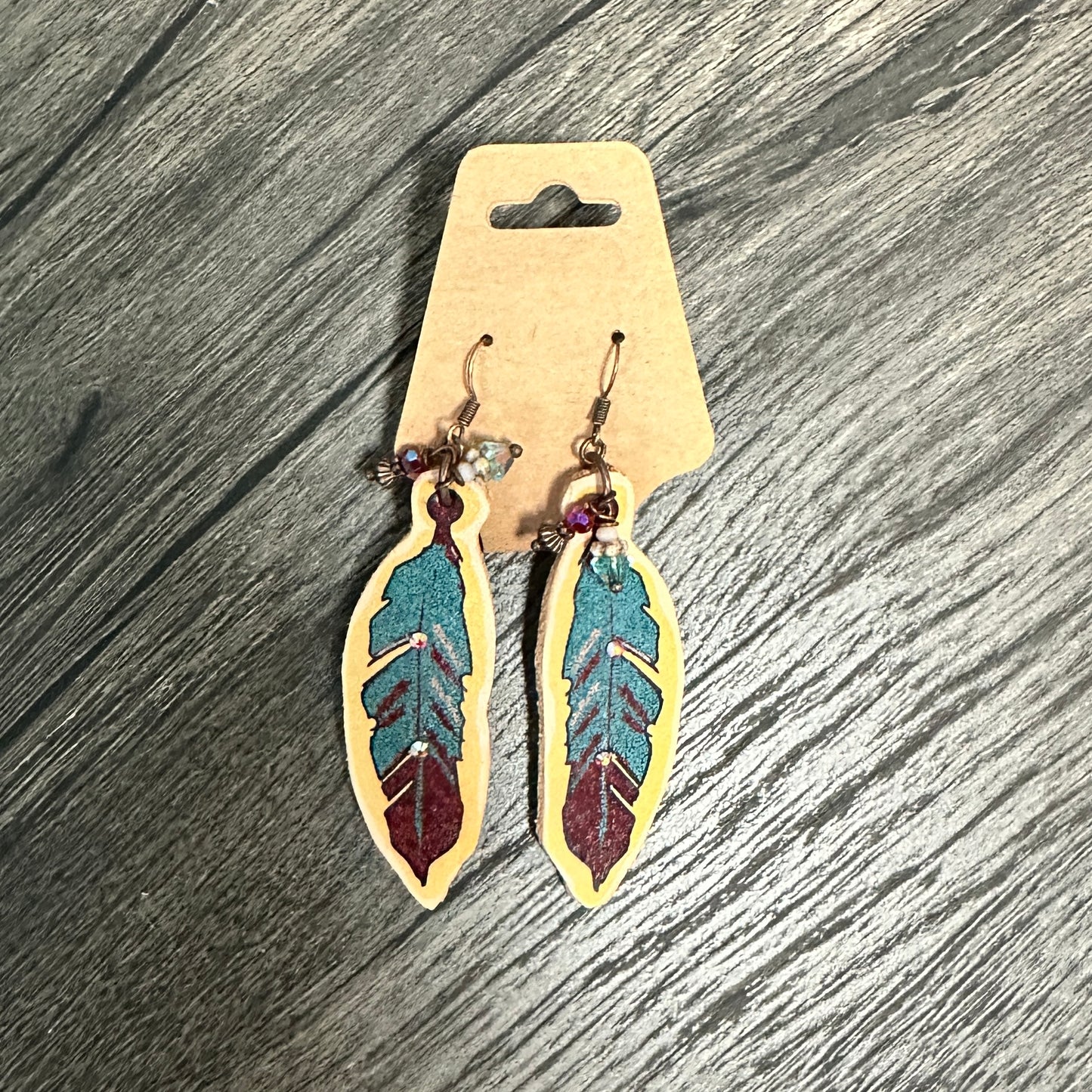 Indian Pony Feather Earrings