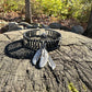 Memory Choker With Feathers Black Necklace - Amy Kaplan for Bourbon Cowgirl