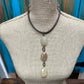 Agate on Braided Leather Necklace- Amy Kaplan for Bourbon Cowgirl