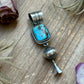Sterling Silver Blue Dream Turquoise Blossom Pendant –  Handmade by Artist Jason Ogg