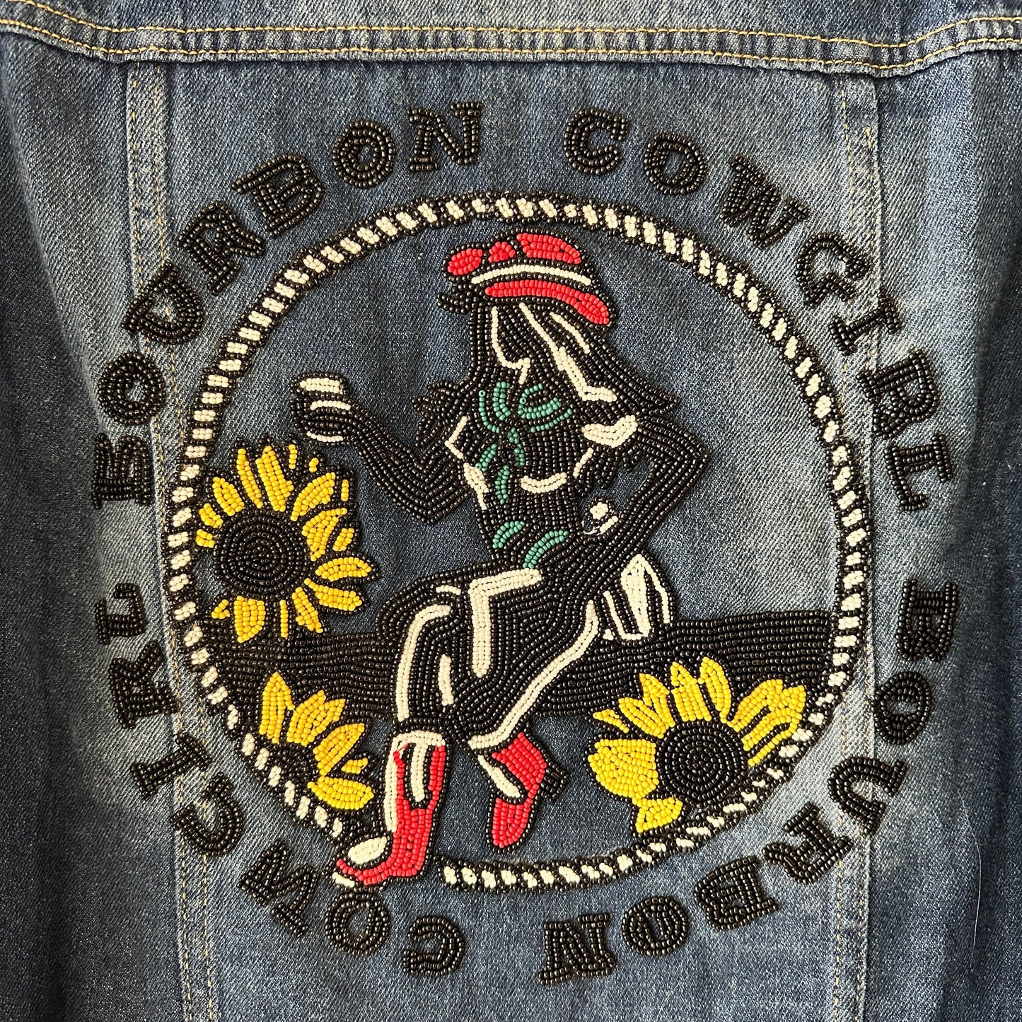 Beaded Bourbon Cowgirl Denim Jacket