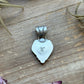 Sterling Silver Pilot Mountain Turquoise Heart Pendant – Handmade by Artist Shay Pfeiffer