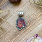 Sterling Silver Sunset Purple Spiny Oyster Chief Head Pendant – Handmade by Artist Shay Pfeiffer
