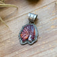 Sterling Silver Sunset Purple Spiny Oyster Chief Head Pendant – Handmade by Artist Shay Pfeiffer