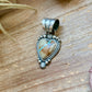 Sterling Silver Ribbon Royston Turquoise Heart Pendant – Fits Up to 10mm Beads – Artist Shay Pfeiffer