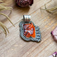 Sterling Silver Autumn Spiny Oyster Buffalo Pendant – Handmade by Artist Shay Pfeiffer