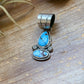 Sterling Silver Golden Hill Turquoise Drop Bar Pendant – Handmade by Jason Oggs