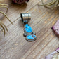 Sterling Silver Golden Hill Turquoise Drop Bar Pendant – Handmade by Jason Oggs